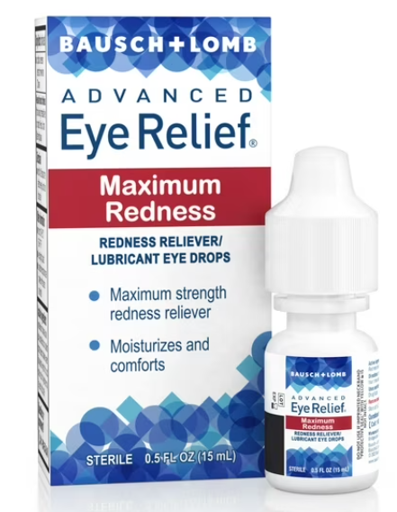 Photograph of product: Eye Drops - Bausch & Lomb | Relief Lubricant + Redness Reliever - .5 oz