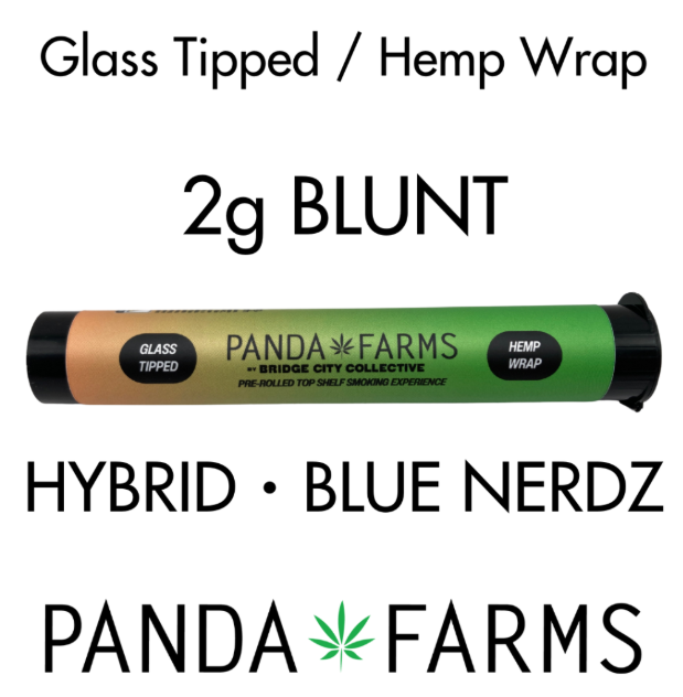 Photograph of product: 2g- Pre Roll - Blue Nerdz - Panda Farms - REC