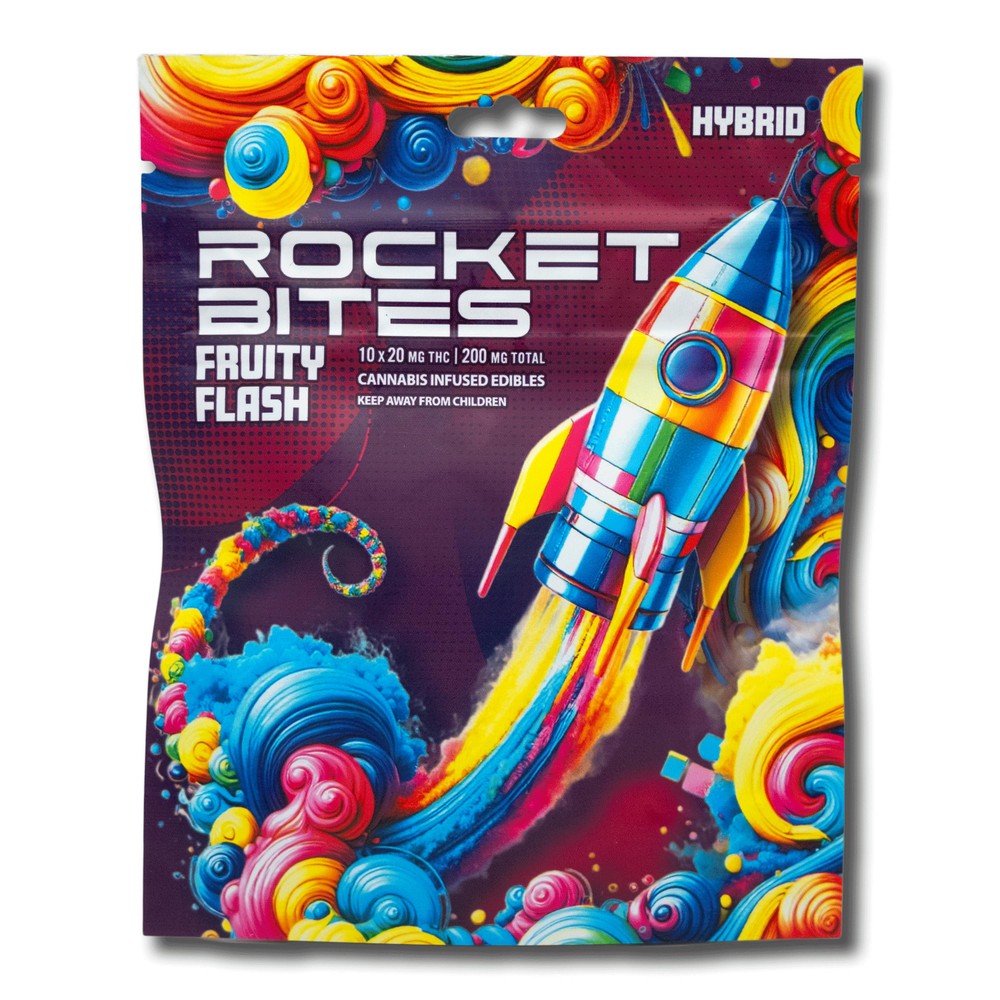 Photograph of product: Rocket Bites - 200mg- Fruity Flash