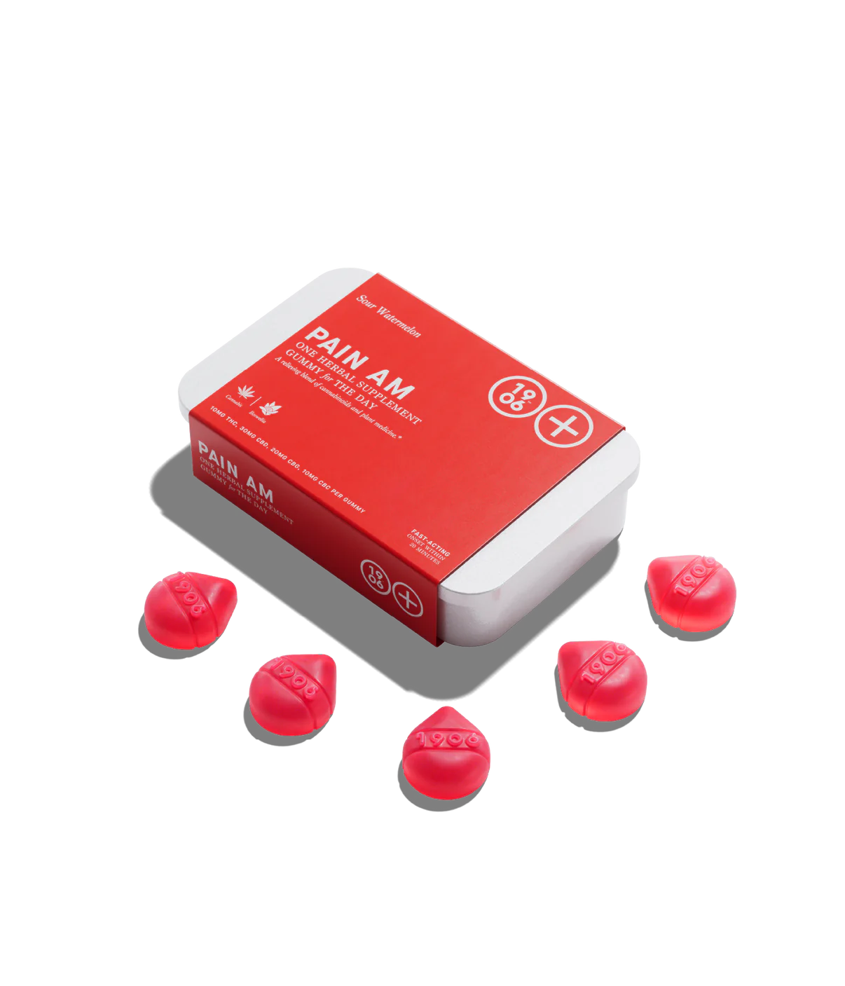 Photograph of product: 1906 / 25MG PAIN RELIEF AM / GUMMY