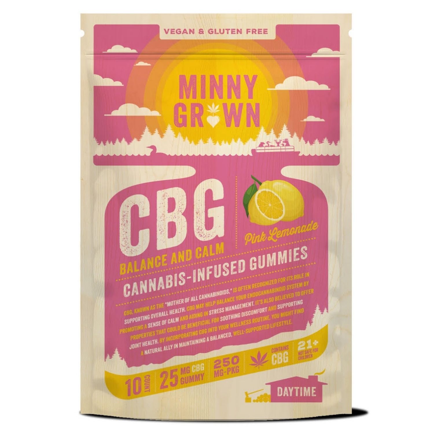 Photograph of product: CBG Gummies Pink Lemonade by Minny Grown