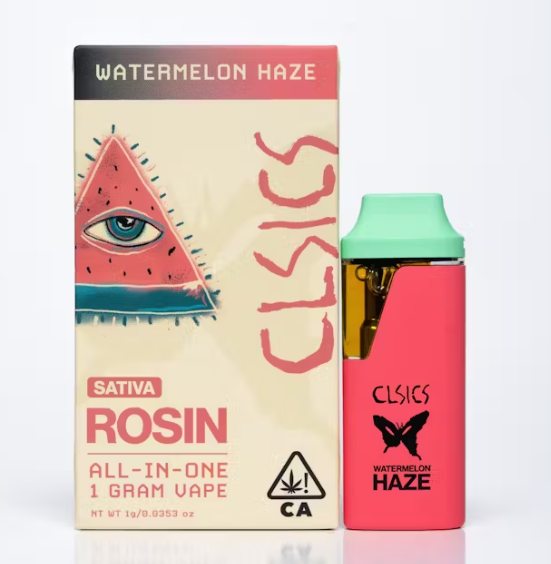 Photograph of product: CLSICS - 1g Live Rosin AIO - Watermelon Haze