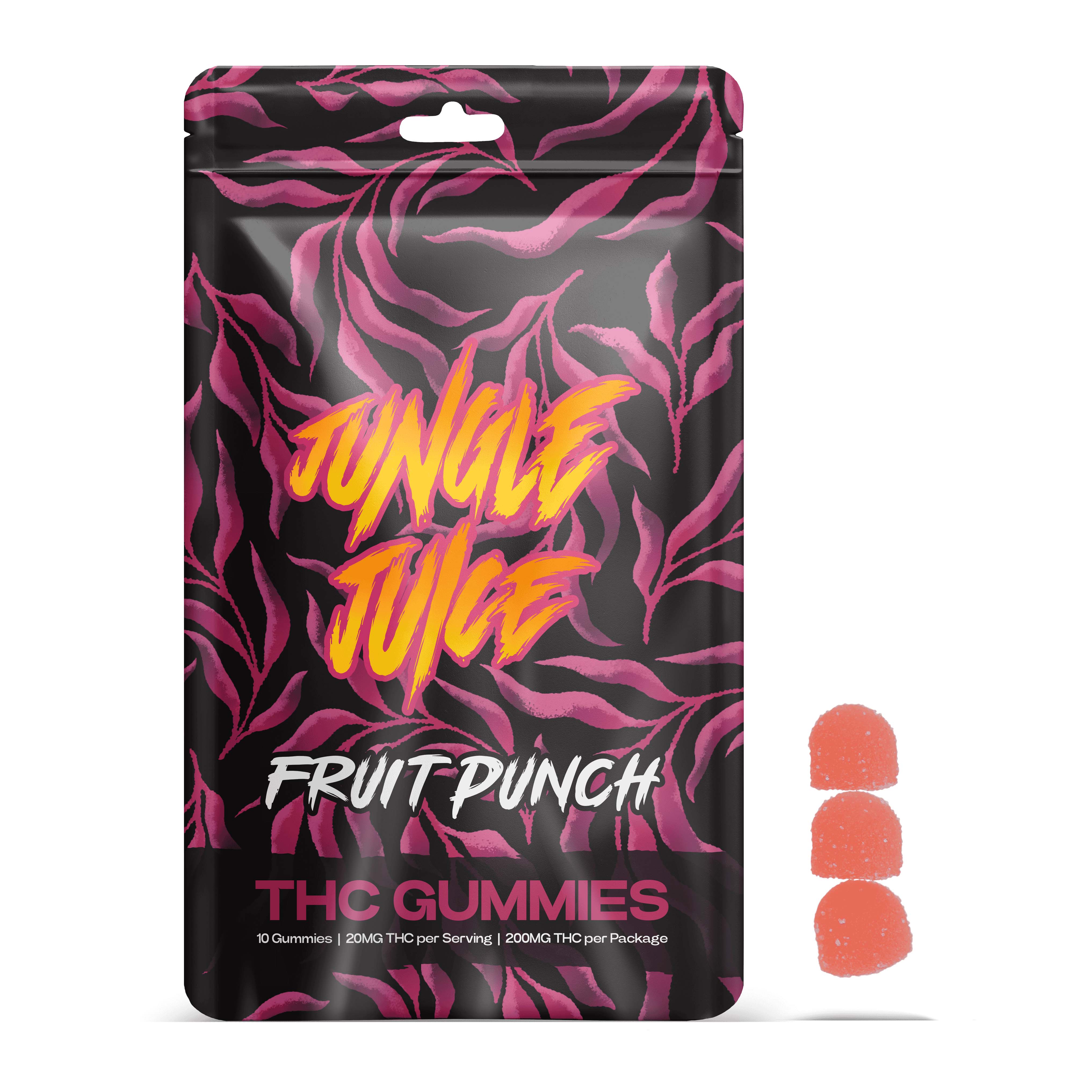 Photograph of Product: Jungle Juice - Fruit Punch Gummies 200mg
