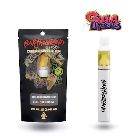 Photograph of product: Oakfruitland - Guavalicious (Hybrid) Cured Resin All-In-One Vape 1g