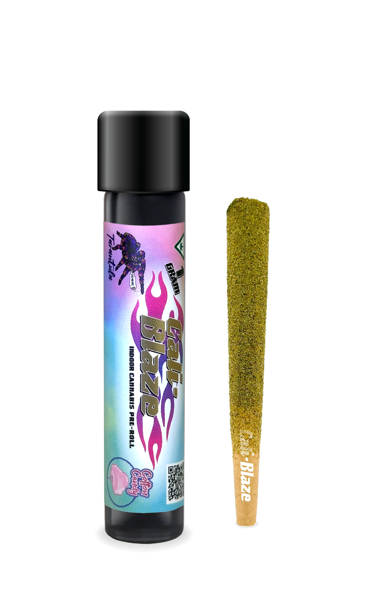 Photograph of product: CALI-BLAZE | Infused Preroll | Tarantula Cotton Candy
