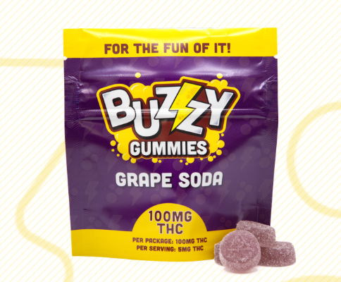 Photograph of product: Gummies | Buzzy Grape Soda | 20pk