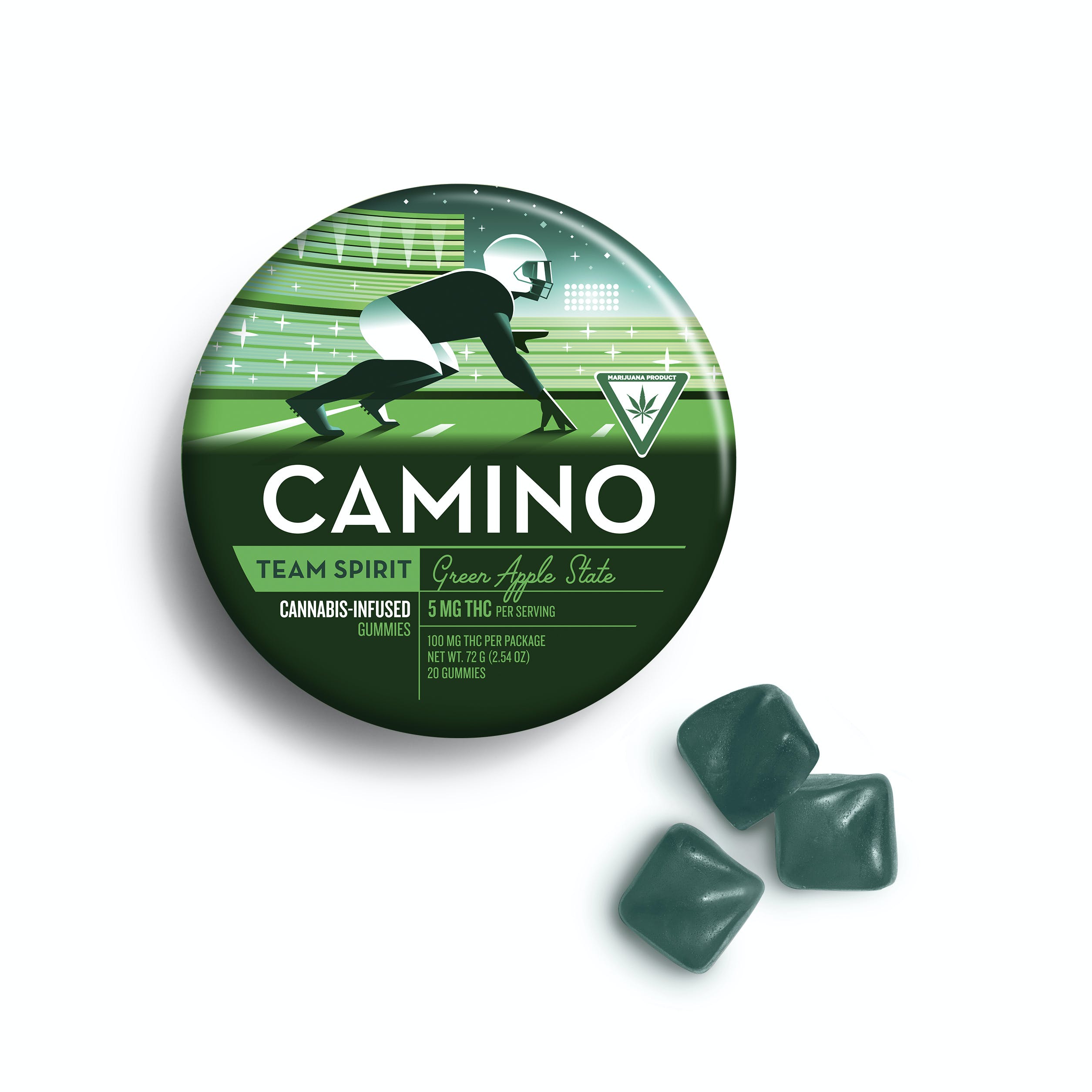 Photograph of product: Green Apple State Gummies - 200mg