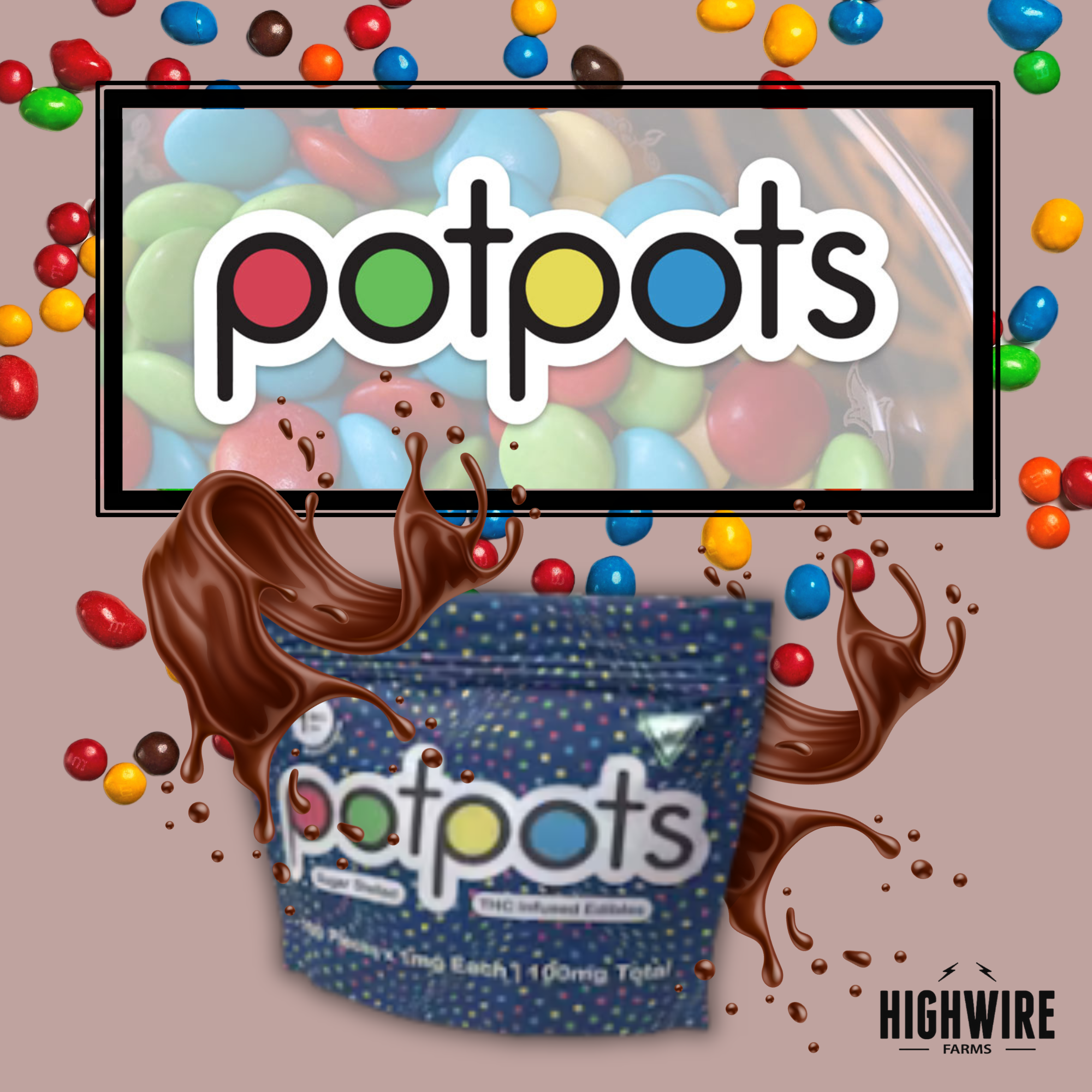 Photograph of product: Lion Labs Potpots Dark Chocolate 100mg