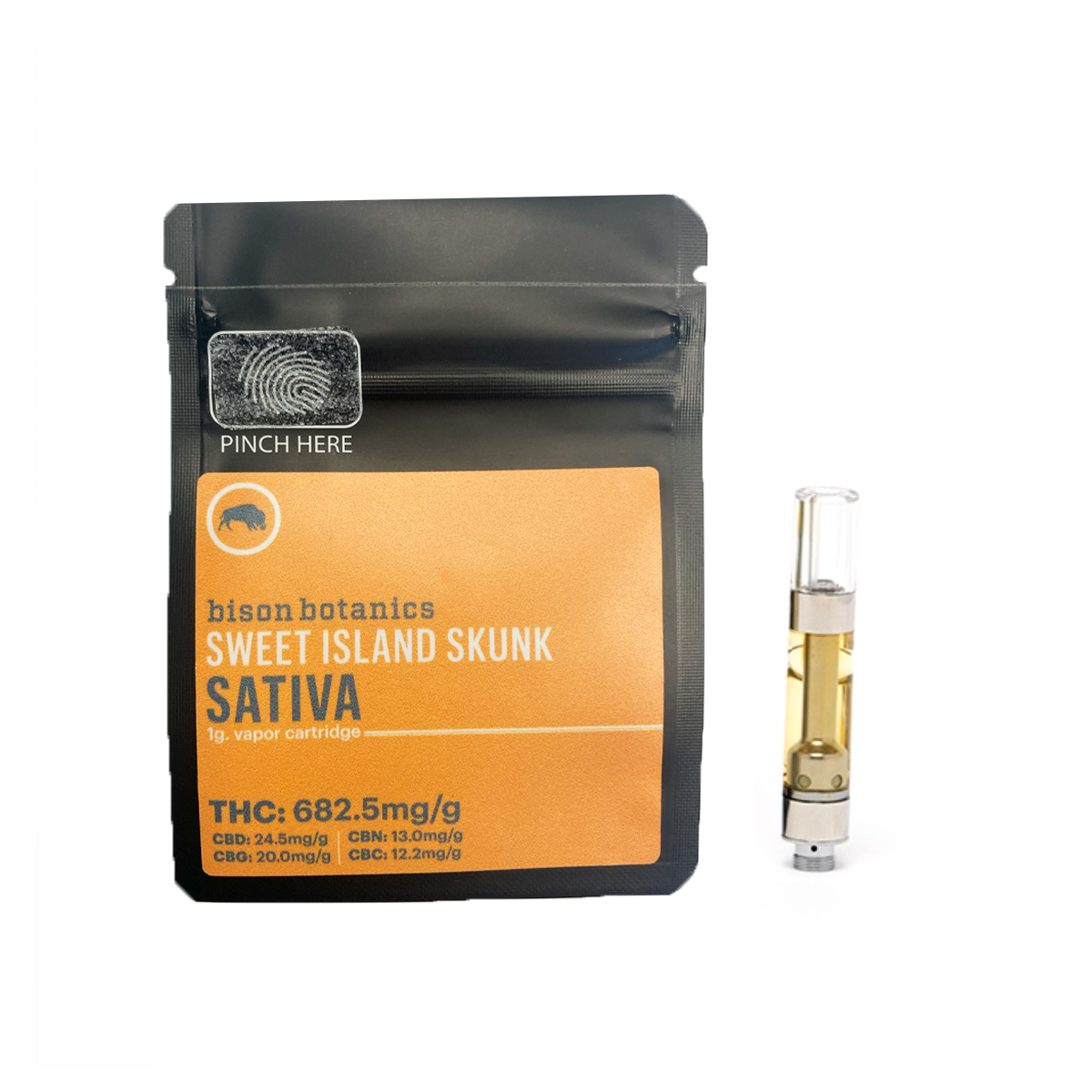 Photograph of product: Bison: 1g Oui'd Cartridge: Sweet Island Skunk