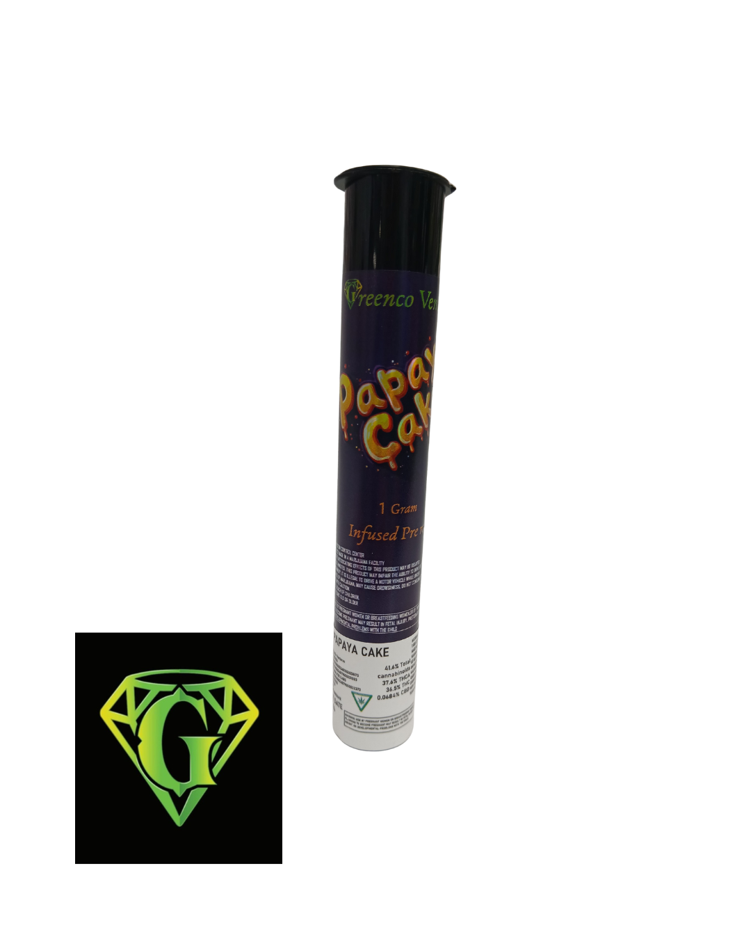 Photograph of product: GreenCo | Papaya Cake | 1g | Infused Pre Roll