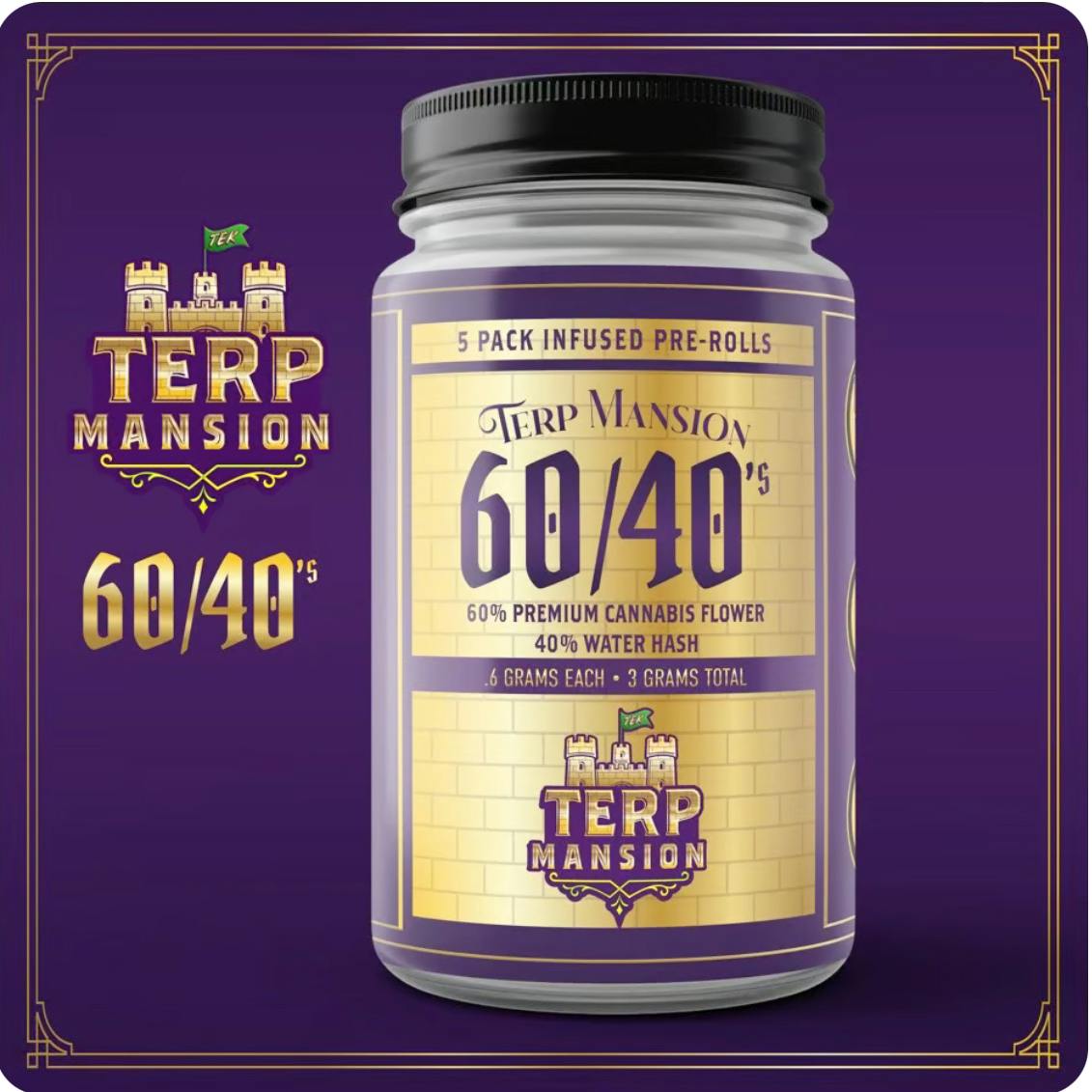 Photograph of product: Terp Mansion Infused Preroll Pack - The Grinch