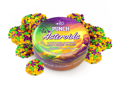 Photograph of product: Galactic Fruit Punch Asteroid Gummies - 10 Pack