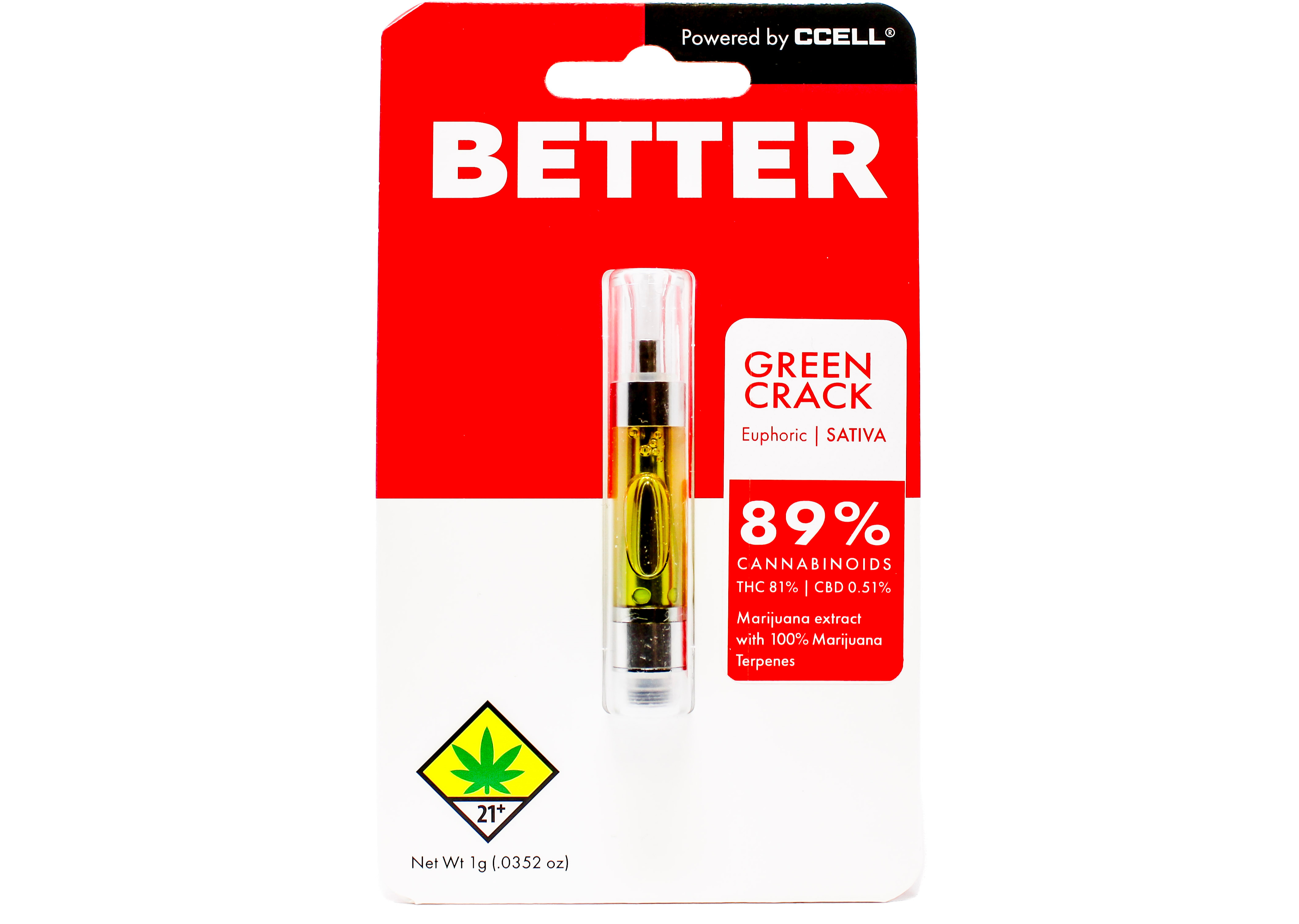 Photograph of product: AV Green Crack Distillate Cart 32636