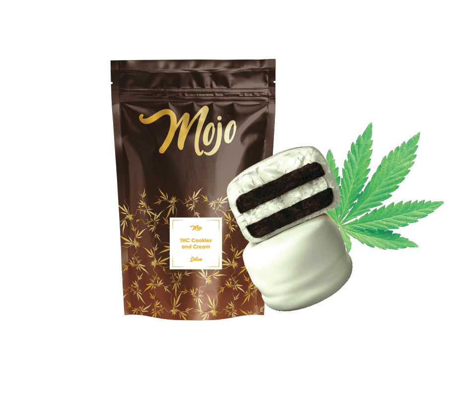 Photograph of product: Mojo 200mg Bites Cookies & Cream