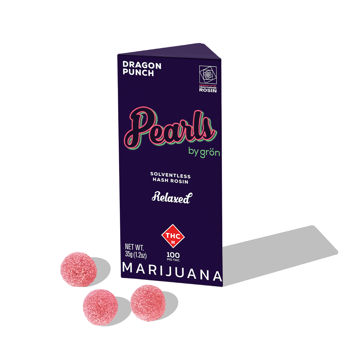 Photograph of product: GRON 100MG DRAGON PUNCH ROSIN PEARLS