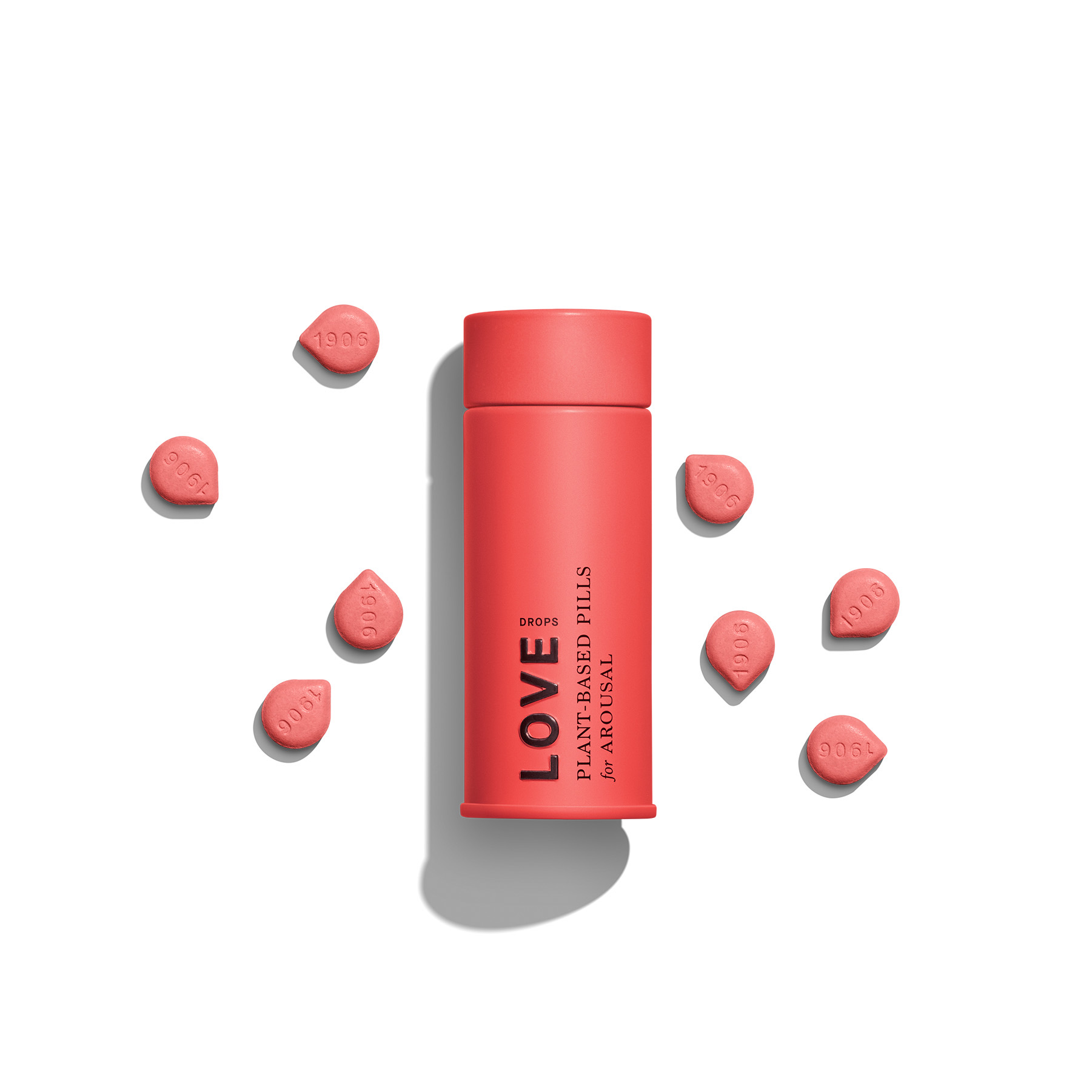 Photograph of product: 1906 | Love Tablets | 1 TH-oui : 1 CBD | 25pk/50mg