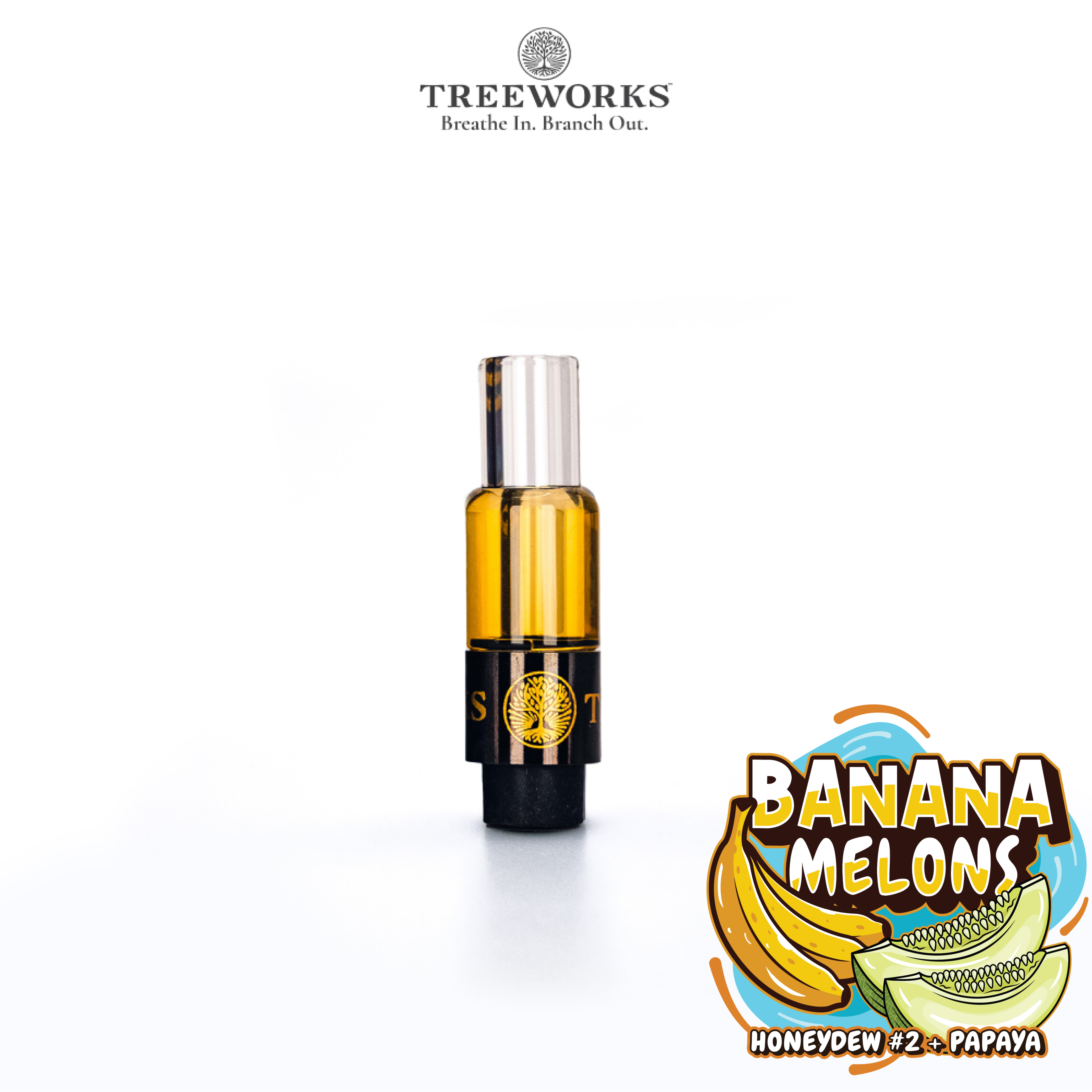 Photograph of product: Banana Melons 510 Cart | Live Rosin