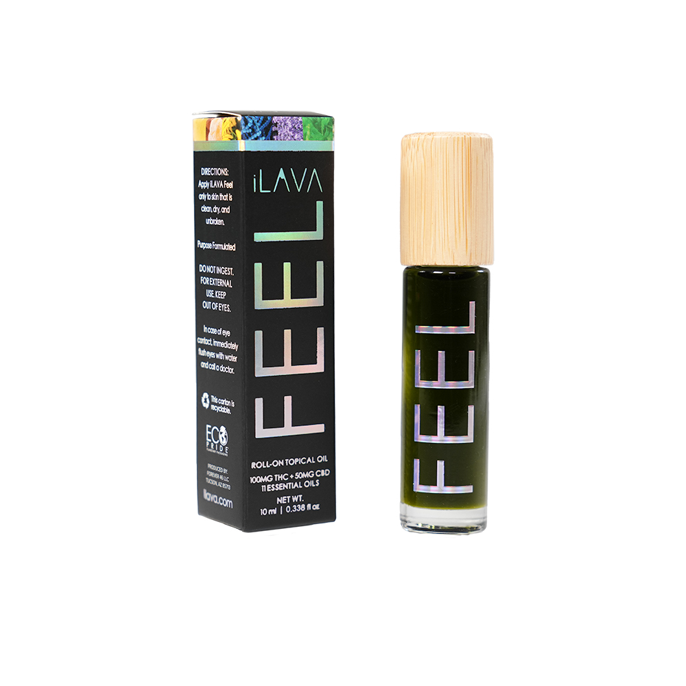 Photograph of product: iLAVA Feel 10ML (50mg CBD/100mg TH-oui) Roll-On - Hybrid