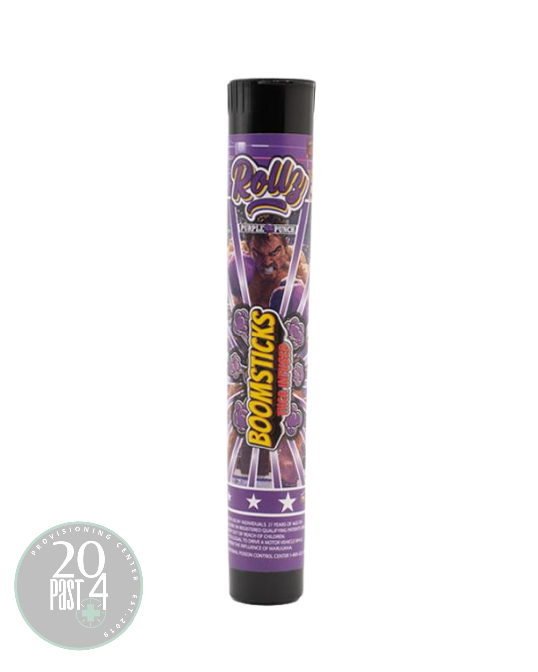Photograph of product: Rollz | Boomstick | Purple Punch TH-ouiA Infused Preroll