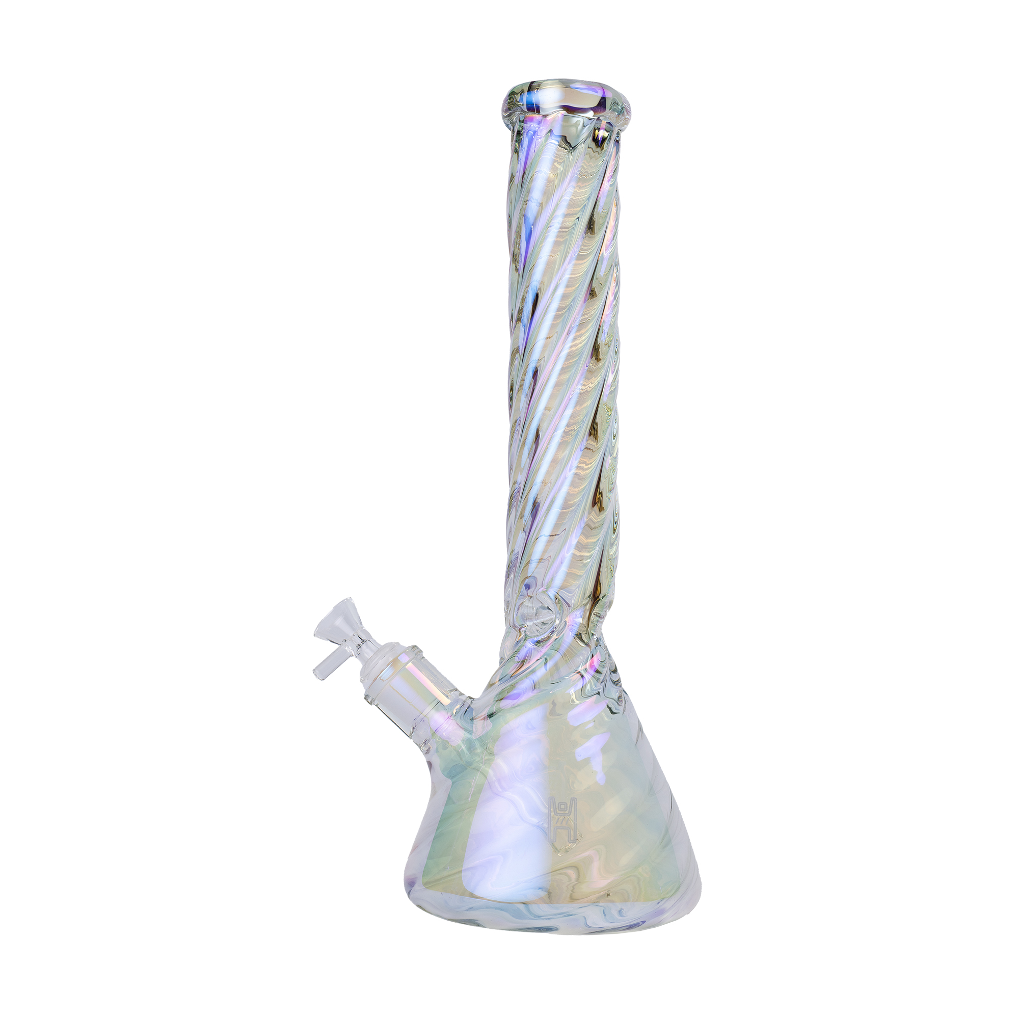 Photograph of product: Twisted Iridescent Beaker | Water Pipe 15"