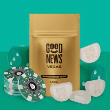 Photograph of product: Good News Vegas Sparkling White Grape (S) Gummies 5mg 20pk