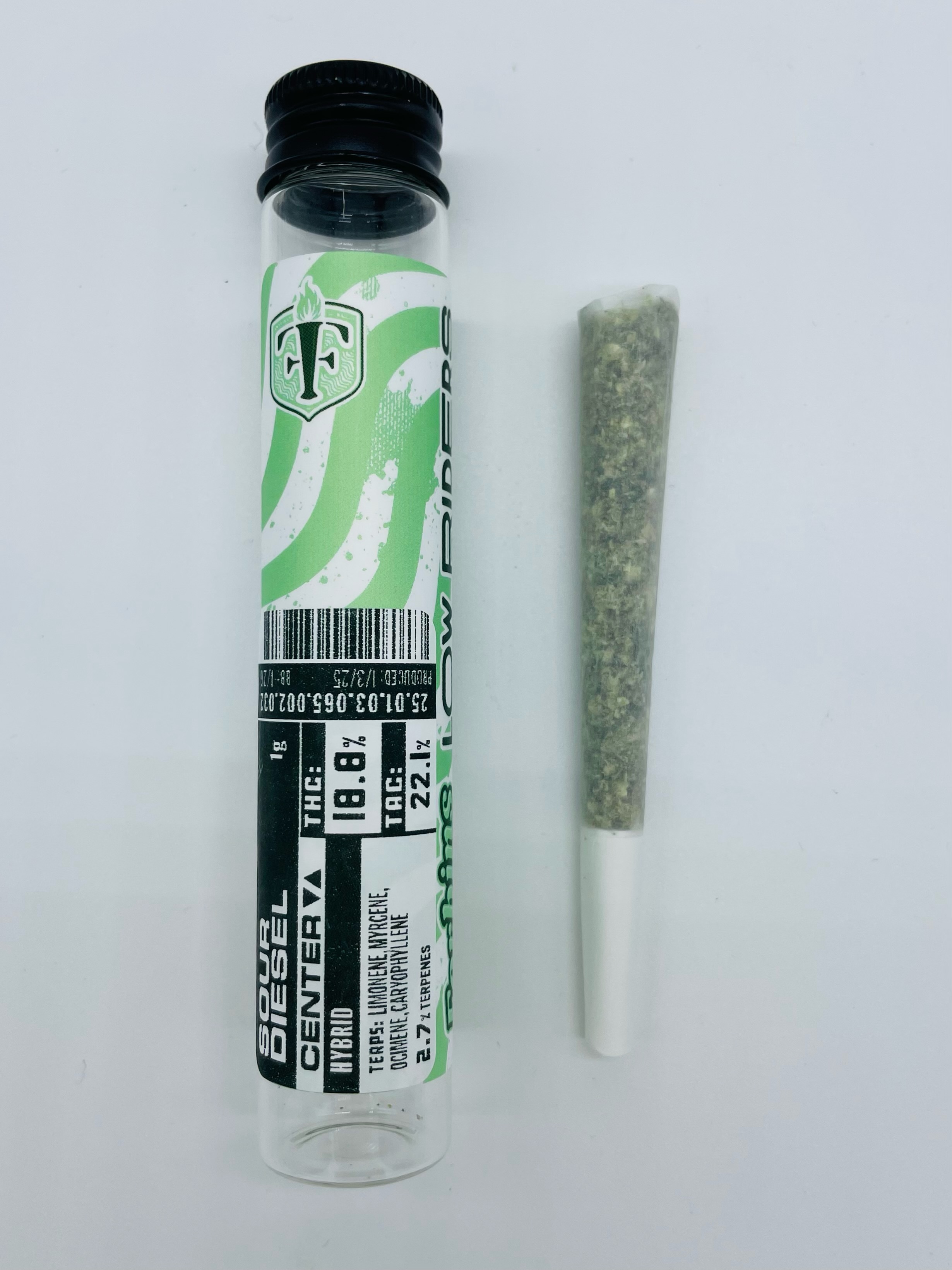 Photograph of Product: Forbins Finest | Sour Diesel Low Rider | Pre-Roll | 1g | 18.8% THC