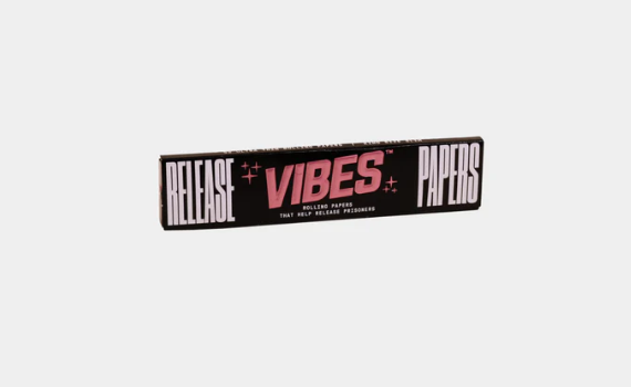 Photograph of product: Vibes Release Rolling Papers King Size Slim - 50/33