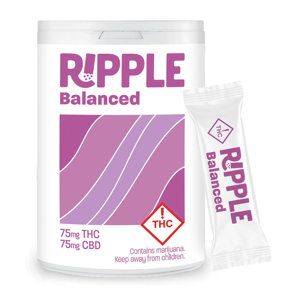 Photograph of product: Ripple Balanced 1:1 CBD/TH-oui