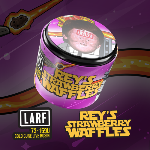 Photograph of product: Ginger Larf - Rey's Strawberry Waffles With Maple Syrup and Whipped Cream 99' - Rosin