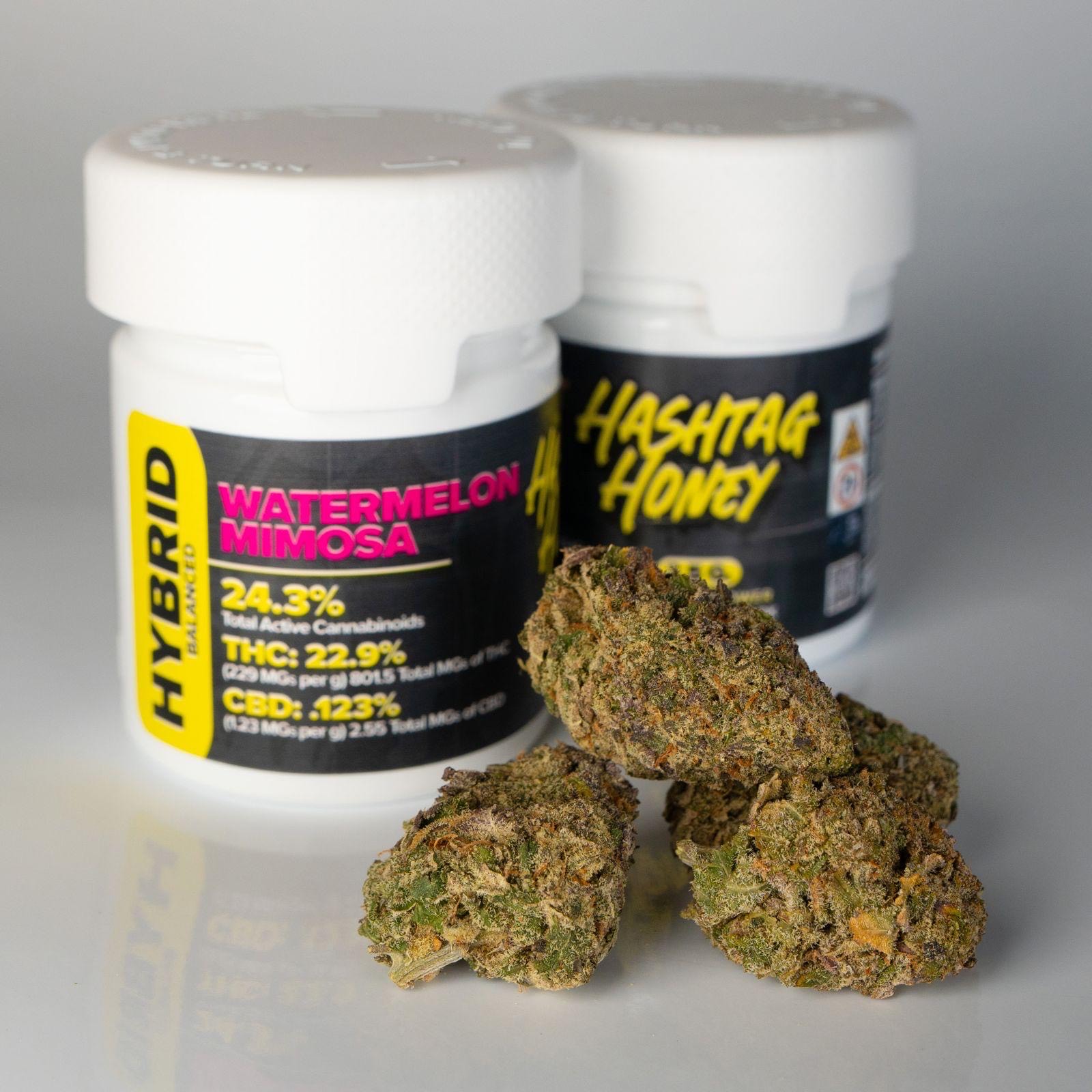 Photograph of product: au chocolattag Honey Watermelon Mimosa 3.5G Jar (Hybrid)