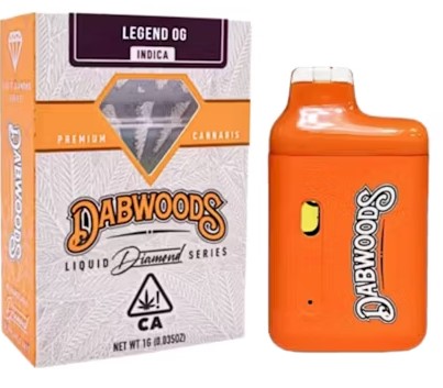 Photograph of product: Dabwoods DABBAR 2.0 Legend OG Oui'd Liquid Live Diamonds All-In-One