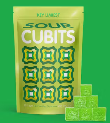 Photograph of product: Cubits - Sour Key Limiest 100mg 20pk Gummies