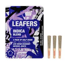 Photograph of product: LEAFERS - PREROLL INFUSED - 0.5G - 3PK - Oui'd BLEND - Oui'd