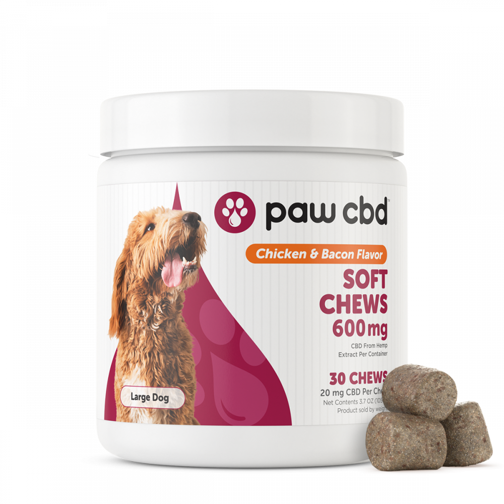 Photograph of product: Paw CBD 600mg CBD Soft Chews for Dogs