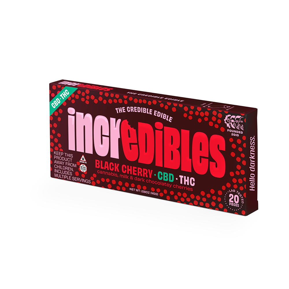 Photograph of product: Black Cherry Chocolate Bar | 5mg 20pc