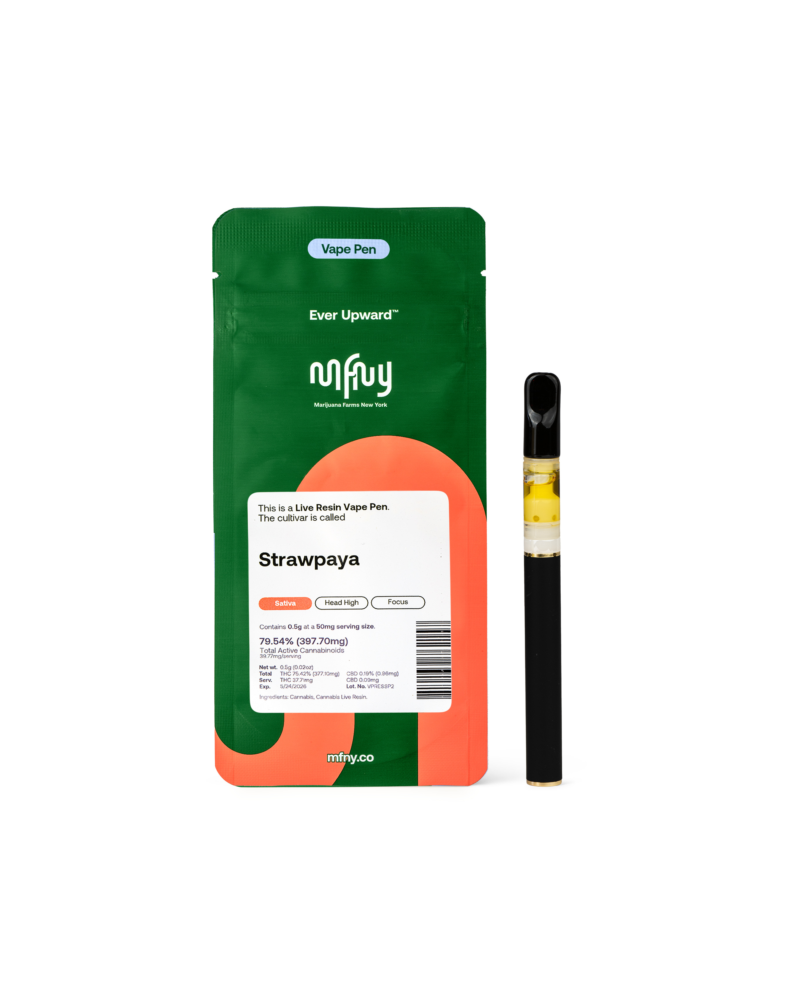 Photograph of product: Live Resin STRAWPAYA | .5 g AIO