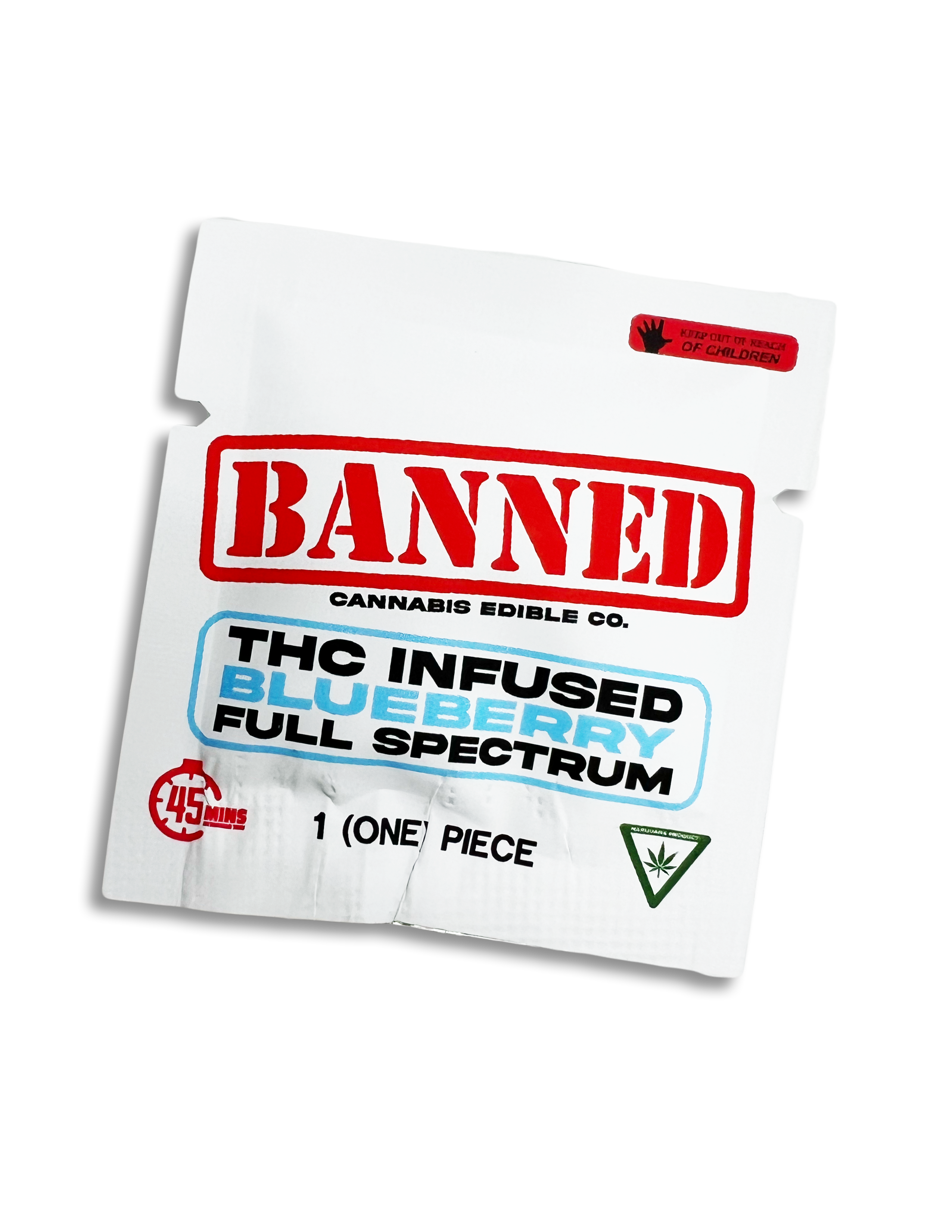 Photograph of product: BANNED | 200MG SINGLE CLUSTER GUMMY | BLUEBERRY