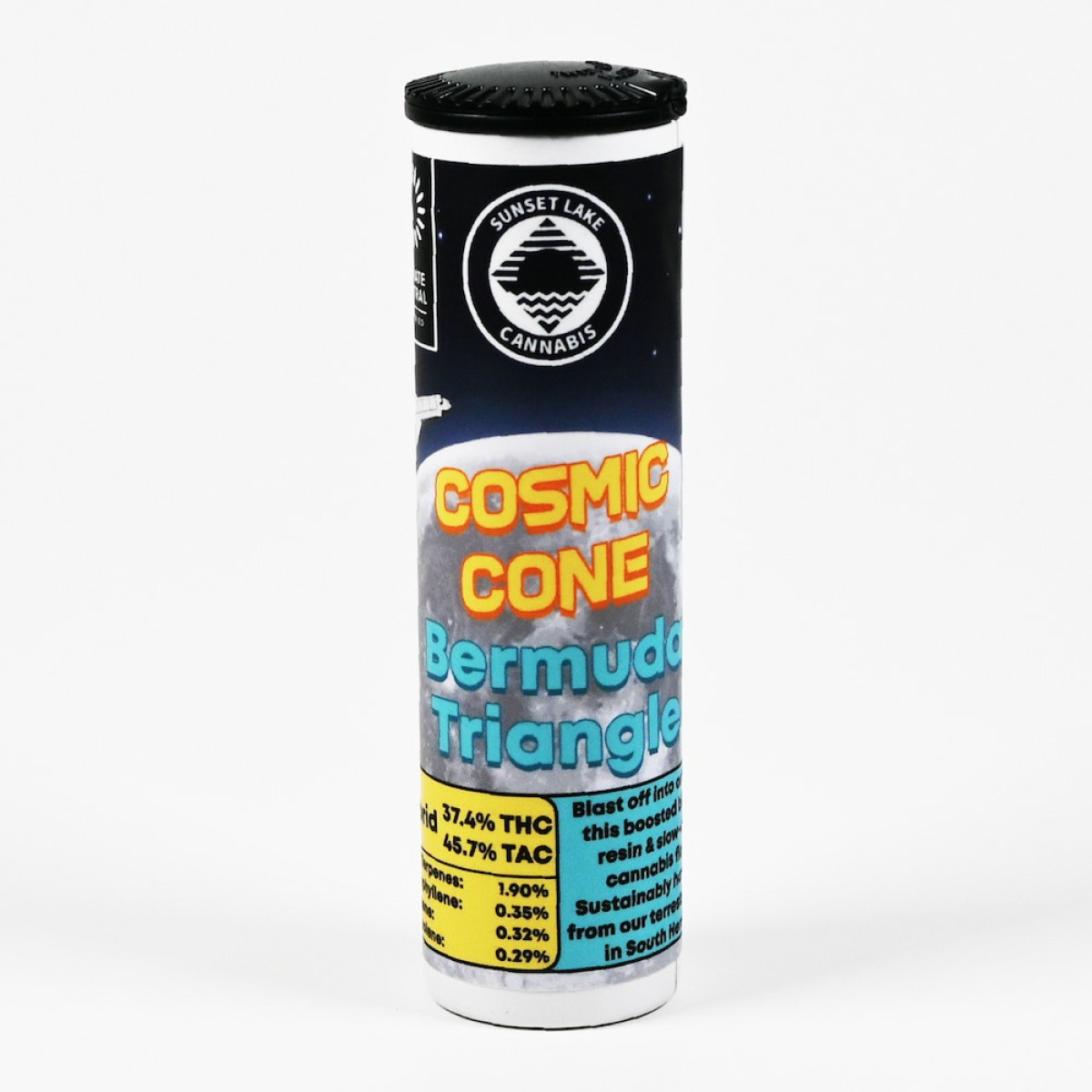 Photograph of product: Sunset Lake Oui'd | Bermuda Triangle | Pre-Roll | Cosmic Cone