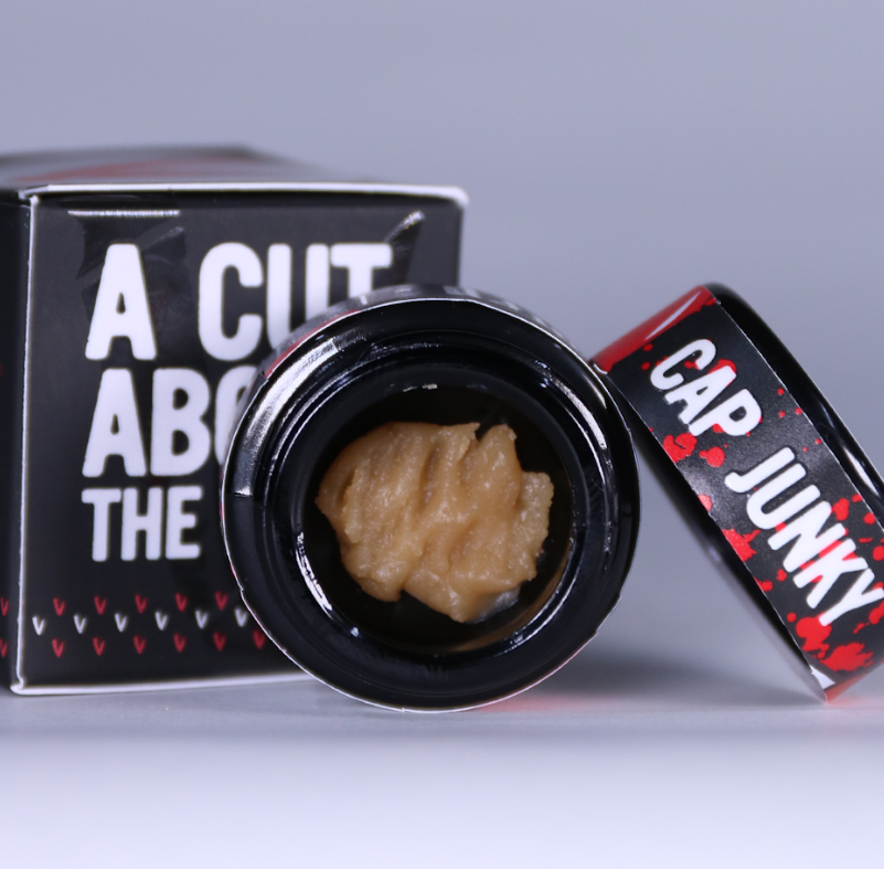 Photograph of product: Unrivaled Solventless | Cap Junky | 1g Rosin Puck | REC