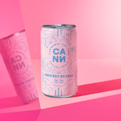Photograph of Product: CANN Drinks - 2mg THC:4mg CBD 6pk - Grapefruit Rosemary