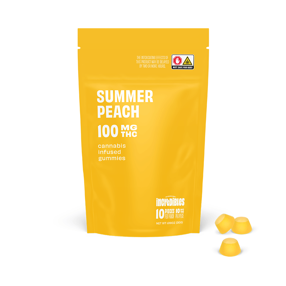 Photograph of product: Incredibles | Summer Peach | Edibles |  10pk | 100mg