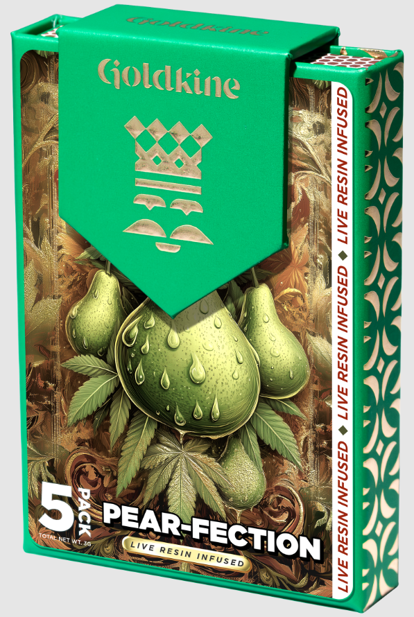 Photograph of product: Goldkine - Pear-Fection - (5x.6g) Infused Pre-Rolls