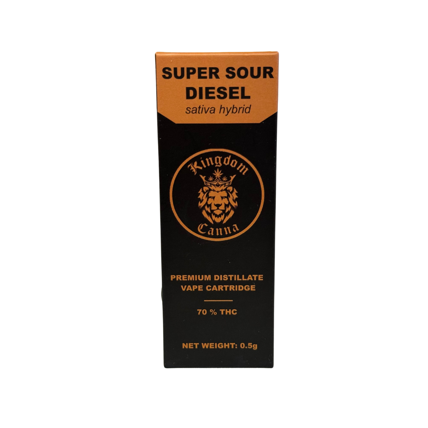 Photograph of Product: Distillate Vape Cartridge - 1/2g | Kingdom Canna | Super Sour Diesel
