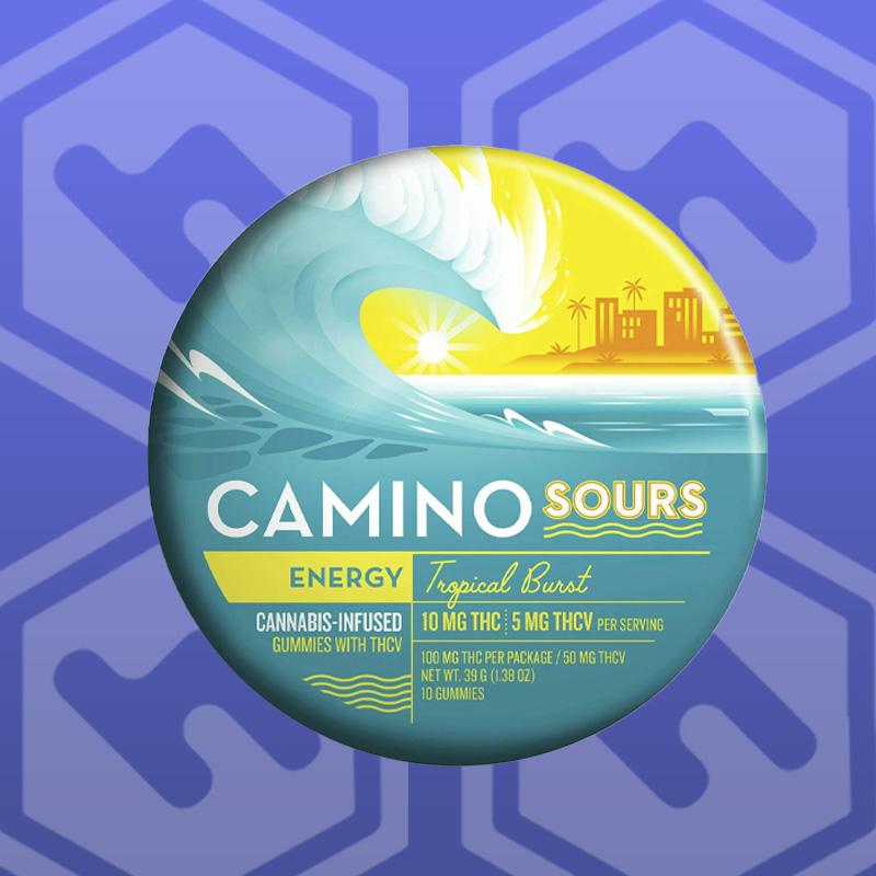 Photograph of product: Tropical Burst Sours | 2:1 100mg TH-oui/50mg TH-ouiv | 10-Pack