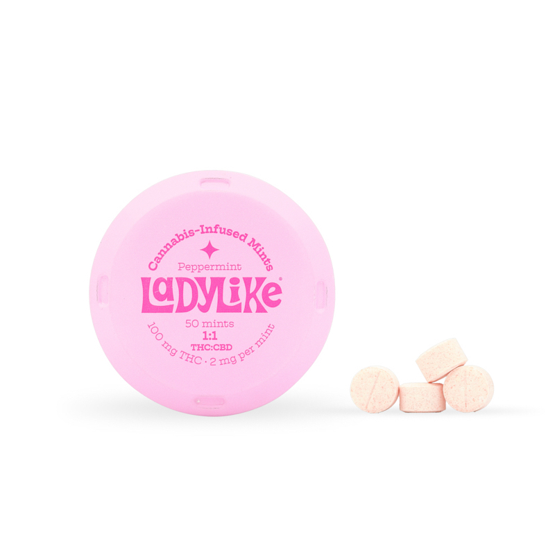 Photograph of product: LadyLike - Peppermint Mints  - 100mg