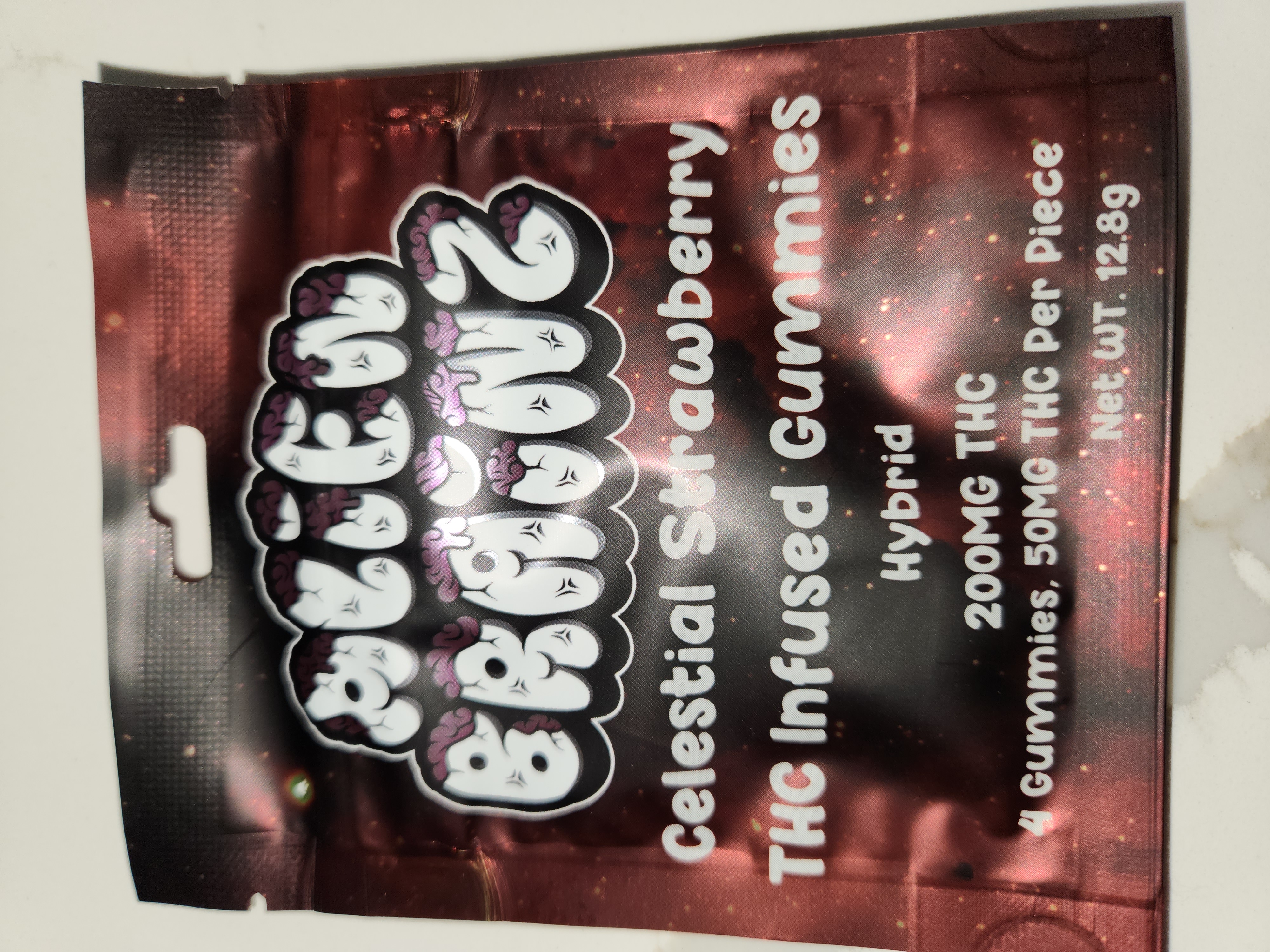 Photograph of product: Alien Brainz - 200mg Gummies - Celestial Strawberry