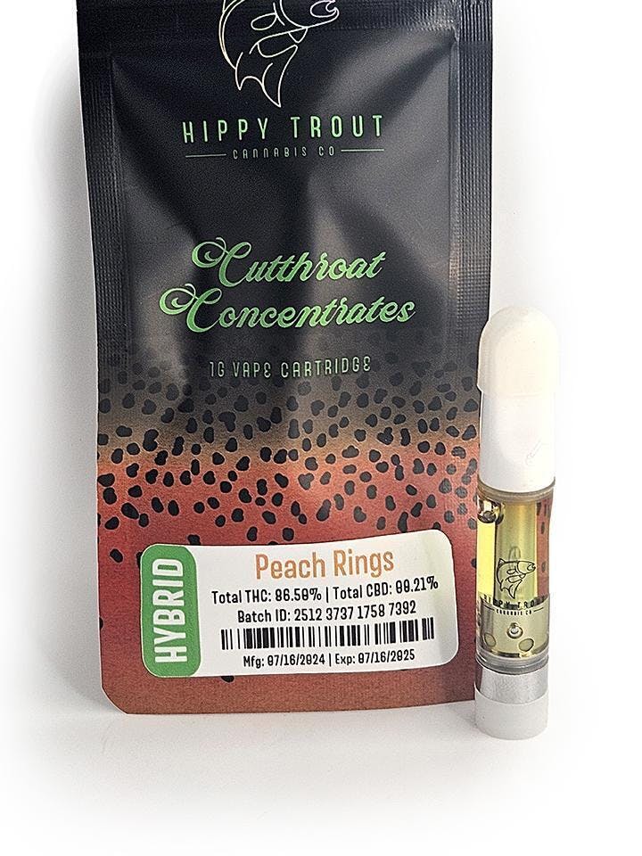 Photograph of product: Hippy Trout - Peach Rings - 1 g Cart