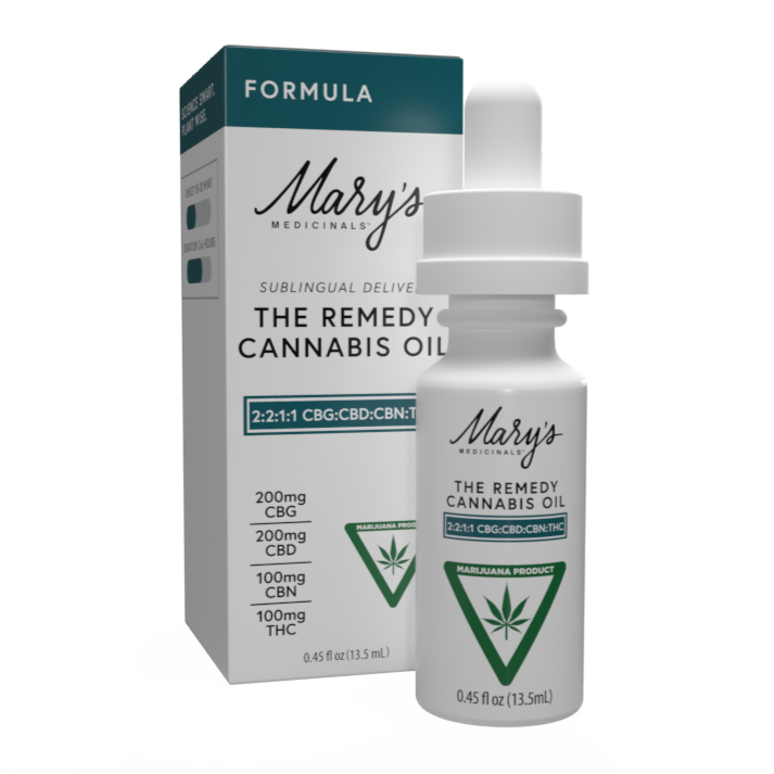 Photograph of product: Mary's Medicinals Formula Sublingual Oil 100mg TH-oui | 100mg CBN | 200mg CBD | 200mg CBG