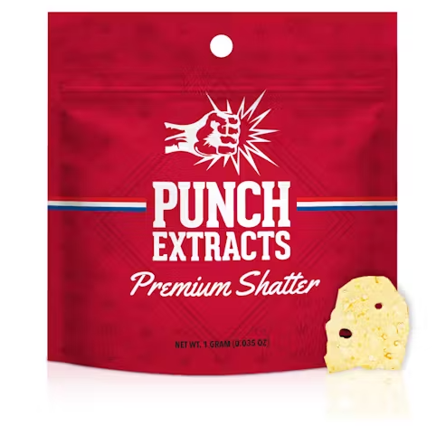 Photograph of product: Punch Extracts Blueberry Muffin Shatter 1g