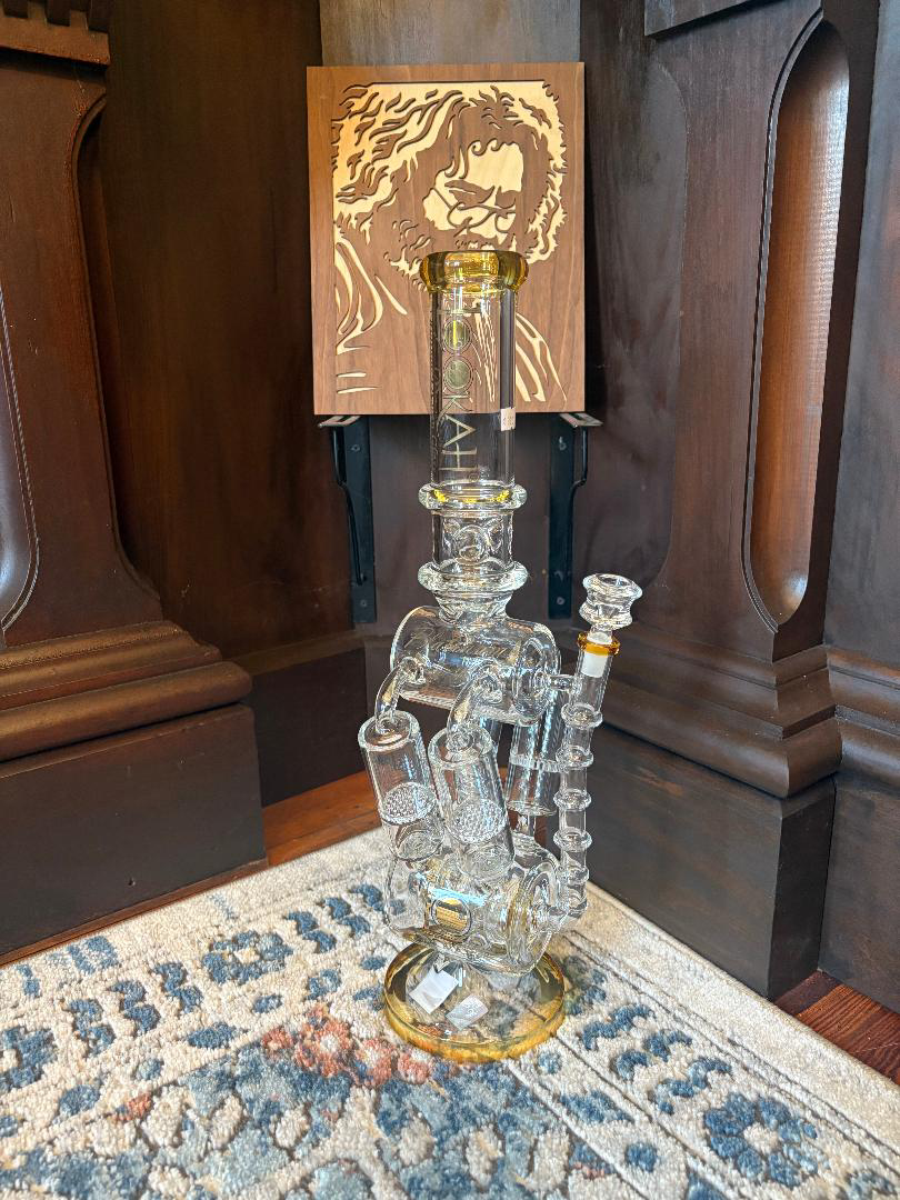 Photograph of product: 20" Quad Honeycomb Glass Ice Bong